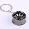 Keychains Creative Wheel Hub Rim Model Man's Keychain Car Key Chain Cool Keyring Gift