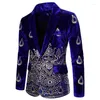 Men's Suits Autumn And Winter Business Dinner Embroidery Print Design Long Sleeve Suit Evening Dress