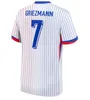 24 25 EUR0 Coupe French Jersey Mbappe Thuram Dembele Coman Saliba Kante Maillot de Maillots Griezmann Kids Full Sport Sport With Socks Football Shirt Taille 16-28