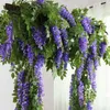 庭の装飾暗号化魔女人工花ヴァインガーランド植物結婚式のアーチ装飾植物葉のレーフトレイン壁の花のアイビー