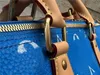 Designer Luxury P9 Bandoulier 40 M24418 Blue Lambskshin Lining Naam Tag Key Bell Inside Zip Pocket Lambskin Lederen 7a Best Kwaliteit Handtas TOTE