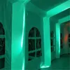 Multipurpose utomhus Uppblåsningsbart vitt tält Bröllopstunnelhus med LED -lampor Stora Air Marquee Advertising Gazebo för kommersiella evenemangsutställningar Party