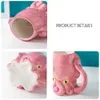 Tazas Funny Pink Pink Octopus Ceramic Coffee Taza con tentáculos Mango de tentáculo artesanías Copias de café de porcelana 3D Regalos personalizados J240428