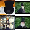 9 25Cm Inch Extra High Top Steampunk Mad Hatter Victorian Vintage Traditional Wool Fedora Millinery Magician Topper Hat D19011266p per D1011266p Original Quality