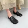 Zapatos casuales birkuir genuinos mocasines de cuero para mujeres cosiendo soles suaves 2024 lujo elegante dedo cuadrado damas