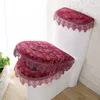 Vases à la maison Ameublement-trois pièces Coussin de toilette Ensemble avec un tapis de maison à fermeture éclair en peluche