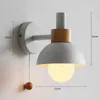 Beverside LED Wandlamp met schakelaar Noordse moderne E27 Hout SCONCE LICHTEN INDOOR verlichting Home Decor Slaapkamer Woonkamer Keuken 240424