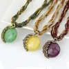 Pendant Necklaces Vacation Jewelry Party All-match Acrylic Bead Necklace Waterdrop Peacock Gem Women