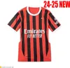 24 25 Maglia Milan Giroud Rafa Leao Pulisic 4th Soccer Jersey Kid Kit 2024 2025 Home Away 3rd Football Shirts Calcio Maillot Tomori Theo Pleasures Fourth AC