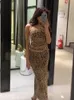 Sumpa per cima a cacciatura pieghettata in leopardo Fashion Sust Women senza spalline da abbigliamento da abbigliamento per il corpo spalline 2024 Lady Sexy Party Outfits 240423