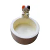 Titulares kitten holder titular fofo gato castiçal de aromaterapia criativa portador de velas Durável Decoração de castiça