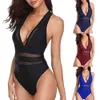 Swimming Suit Women's One-piece Triangle Solid Color Waist Closure, Belly Covering, Slimming Mesh Splicing Bikini