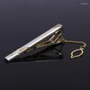 Bow Ties Men's Metal Necktie Bar Crystal Formal Dress Shirt Wedding Ceremony Gold Tie Clips Party Fashion Smooth Clasp Pin Gifts