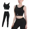 a10 Top+Pants Women's Tight Yoga Sets Sports Vest Jum Leggings Sweatpants Gym Resistance Strength Training Sportswear Running Sweat Wicking Sweatw j9f4#