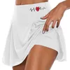 Kobiety Skrits Summer Love Printed Dub-Wayer Sports Krótka spódnica Szybka suszenie Legginsy Fitness Szorty jogi plażowe 240420