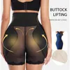 Bodysuit shapewear yastıklı kalça popo kaldırıcı külot yüksek bel eğitmeni kadın karın kontrol vücut şekillendirici kalça arttırıcı uyluk zayıflama 240426