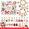 Link Bracelets Countdown Calendar Jewelry Christmas Theme Advent for Girl to Diy