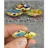 Cloisonne handgefertigtes ausgefallenes Emaille Herz Liebe lose Perlen filigrane Accessoires DIY -Schmuck Herstellung Anhänger Ohrringe Armbänder 10pcs/l Dhusu