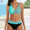 Swimwear femminile Volalo 2024 Bikini High Bikini Sexy Swimsuit Women Push Up Bareding Set Set 5xl Beach Swimming