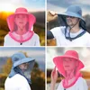 Berets Outdoor Head Face Mask Hat Net Cover Anti-Mosquito Mosquito Cap Letnia podróż oddychająca siatka oddychająca czapki rybackie