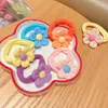 Haaraccessoires 5/6 stcs schattige bowknot elastische bands snoepkleur meisjes touw paardenstaarthouder bloemenbanden kinderen