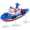 Baby Bath Toys Spray Water Swim Pool Electric Boat Bathing Toys For Kids Rescue Model Fireboat With Light Music Led Toys For Baby