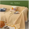 Couvertures 90 90cm Sofa Sofa Couverture Camping Picin Picnic Mat Travel Thance With Tassel Tassel Summer Air Climating serviettes Plaid