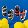 Sandali per bambini estivi sandali per neonati a colore solido sandali morbidi sandali anti-slip sandali sandali per bambini per bambini spiaggia 240422