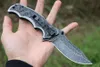 Dark Dragon Tactical Folling Knife 440C Stone Wash Blade Stalen handvat Camping Hunting Begeleide Flipper Pocket Knives