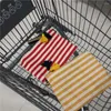 Kosmetiska väskor gul tofs hänge koreansk toalettbäv påse påse randig mönster handväska makeup fodral duk