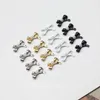 20pcs kawaii 3d blanc rose ballet ruban bowknot arc ballerina fille alliage perle nail art diy ongles accessoires décoration charmes 240425