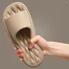 Slippers CHRLCK Soft Home Couple Summer Large Size Bathroom Sandals El Solid Color Men Women Flip Flops Flat Shoes