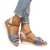 Plateforme de mode pour femmes Sandales Summer Peep Toe Cales Gladiator femme non glissante Chaussures de plage à semelles épaisses plus taille 42 240412