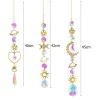 Decorations Suncatcher Crystal Wind Chime Star Moon Diamond Hanging Prisms Light Catcher Rainbow Chaser Jewelry Pendant Home Garden Decor