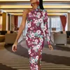 Lässige Kleider Ditsy Floral Bodycon Kleid Herbst Fantastische Blumen elegante Seite Split Long Sleeve Graphic Ästhetik