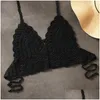 Camisoles Tanks Y Women Bikini Crop Top Cloghet Boho Beach Bralette Halter Cami Knitt