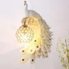 Sandyha Peacock Bird Wall Lampe Colorful Resin Support Lighting Chambre salon Home Decoration Interior Decoration luminaires 240424