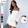 Abiti casual B-toto Dress Mei Lade Women Corea del Sud Europa e il petto di scialle degli Stati Uniti Sexy Pacchetto Hip Y2K a manico