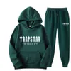 New TRAPSTAR Letter Printed Men S And Women Sportswear Fleece Two Piece Loose Casual Hooded Hoodie Set