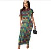 Sukienki projektantów modne sukienki z druku dla kobiet szczupłe szybkie suszące damską torbę na buttock długą spódnicę