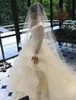 Velo nupcial Velo de boda Long White elegante marfil Simple 1 Tier Blusher Soft Horsehair Edge Bride Drop Cathedral 300cm Bridal