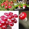 Dekoracje ogrodowe Nowa gorąca wyprzedaż 10pcs 2 cm sztuczny mini grzyb miniatury wróżka ogrodowe mchu terrarium rzemiosło