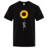 The Sunflower of Hope Beauty Print Men Women Tees Shashion Marca de moda Socina S-XXXL Camisas de gran tamaño Camiseta de manga regular 240424