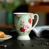 Tasses btat tasse de café 12 oz 6 ensembles tasse florale en céramique tasse de thé chinois tasse tasse de café set gros tasse de café J240428
