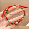 Bracelets de liaison chaîne Bracelet Bracelet de Style chinois Festival de bateau Dragon Boot Lovely Small Zongzi Children Hand Drop Lipt