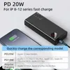 Mobiele telefoon Power Banks Baseus Power Bank 10000mah 22,5 W PD Fast Laying PowerBank draagbare externe batterij geschikt voor iPhone 14 12 13 Pro Samsung Huawei J240428