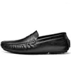 Casual Shoes Genuien Leather Men Loafers Super Soft For Classic Moccasins Light Boat Footwear Plus Size 37-47