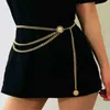 Taille kettingbanden Women Mode Belt Hip Hog High Taille Goud Zilver smal metalen ketting Die