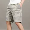 Shorts pour hommes Arrivées d'été Camouflage coton pur tissu de poche de poche design de la fermeture éclair