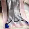 90180cm Woman Silk Scarves Custom Printing Designer Luxury Satin Hijab Head Scarf for Women Long Shawls Ladies 240425